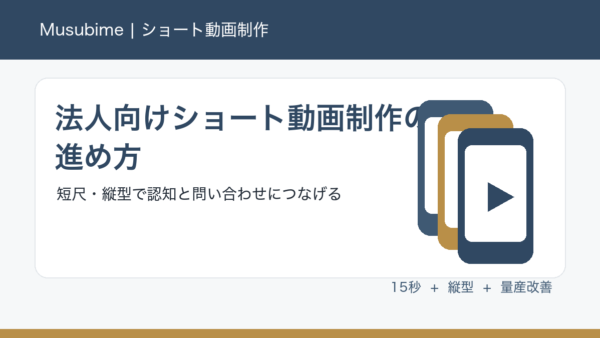 法人向けショート動画制作の進め方｜短尺・縦型動画を集客に活かす方法